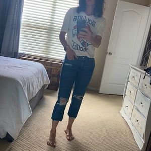 Denim cropped/boyfriend denim